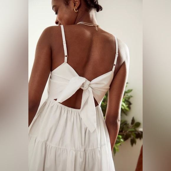 Faithfull The Brand Octavia Plain White Mini Dress - Size XS - Picture 3 of 8